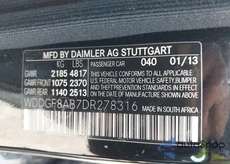 2013 Mercedes-Benz C 300 Luxury 4Matic/Sport 4Matic from USA, damaged, VIN WDDGF8AB7DR278316